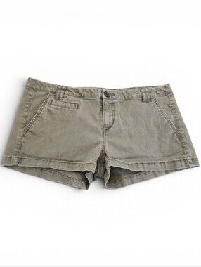 Express SZ 6 Army Green Micro Shorts
